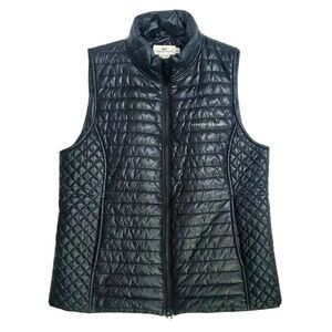 Vineyard Vines Puffer Vest Men's Small Black Nylon Logo Full Zip Logo